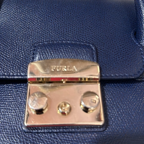 Furla Metropolis medium satchel in navy - Picture 6 of 11
